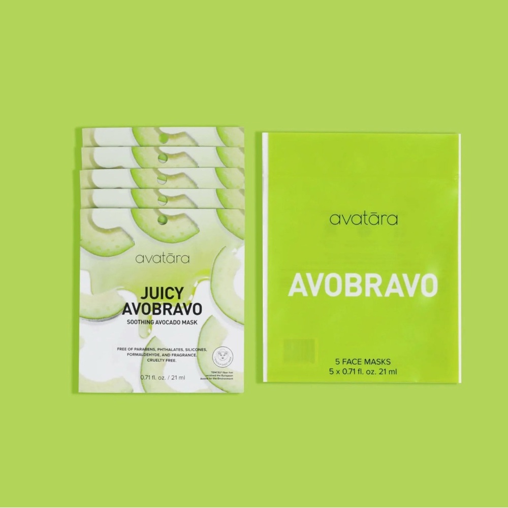 Avocado Soothing Face Mask 5 pack - Picture 4 of 7